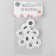 The buttons are sewing, decorative, d = 21 mm, 5 pcs, white color