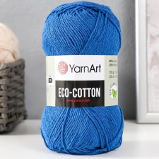 Eco-Cotton yarn 80% cotton 20% polyester 220m/100g (774 cornflower