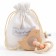 Bird teether with elastic and wooden elements