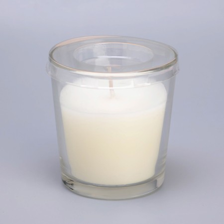 Candle in a smooth glass flavored "white lily", 8.5 cm-3