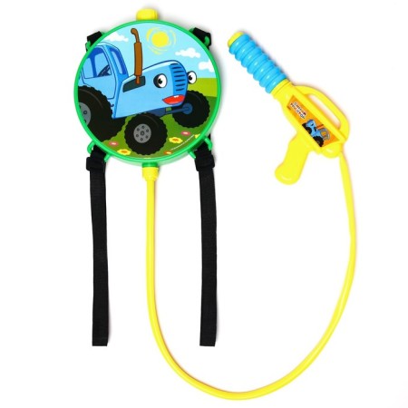 Tractor Water Pistol, Raw Balloon, Blue Tractor-1