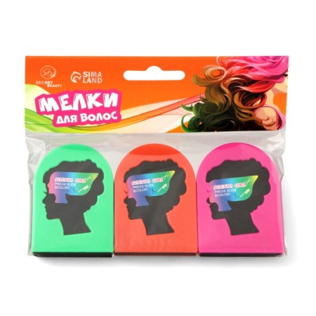 Close for hair with a clamp, set 3 colors-4