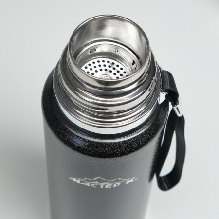 Thermos, 1 l, the journey "Master K.", with a circle, retains heat 48 hours, black-3