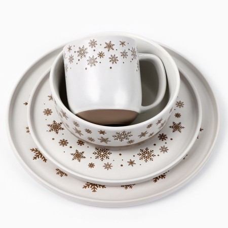 Board New Year's “Snow Tale” plate, 15x7 cm, 700 ml-3