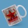 Ceramic mug “Happy holiday”, 320 ml, beige color