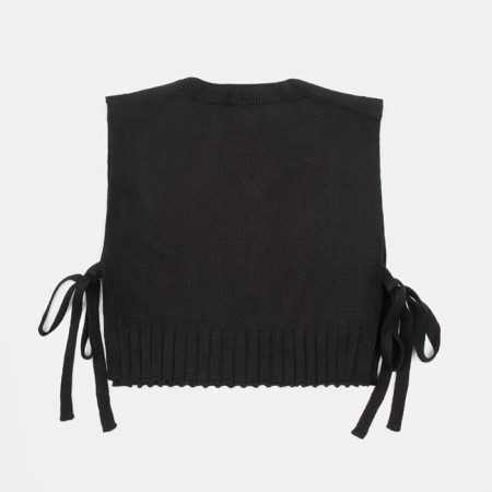 Knitted children's vests Amarobaby Bow, height 152 cm, black color-18