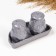 Set for spices Borisov Ceramics "Fog", Solonka, Listen, Stand, Ceramics, Gray