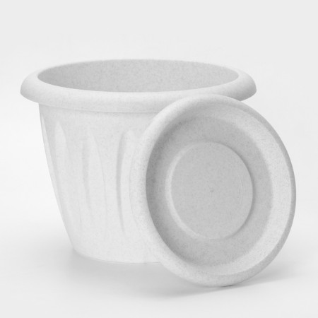 Pot with the pallet "Felicia", 10.4 l, the color is marble-3