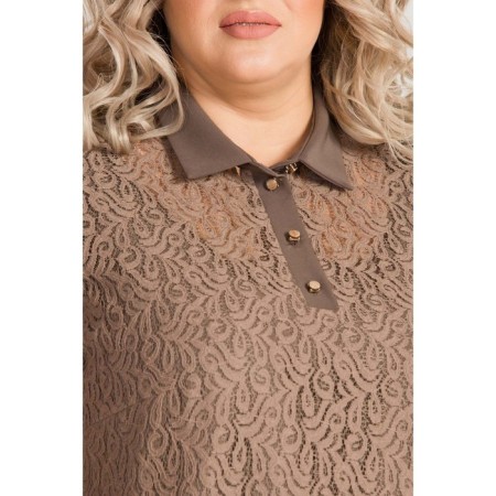 Women's dress, size 52, brown color-5