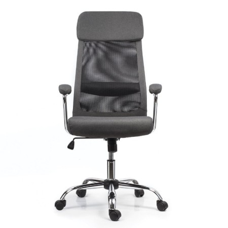 Office armchair Brabix "Flight ex-540", chrome, fabric, mesh, gray-3