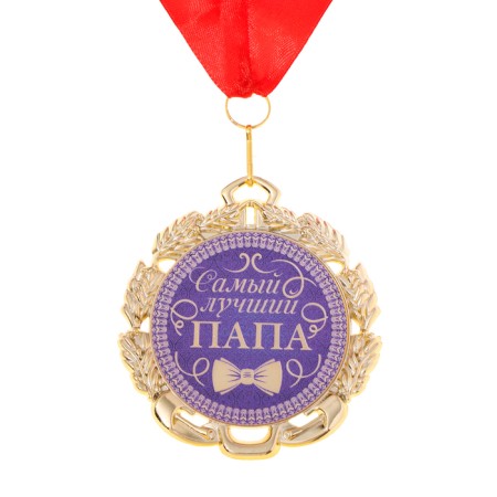 Medal with tape "dad", d = 70 mm-5