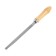 Tundra file, trihedral, steel U10, wooden handle, No. 2, 150 mm