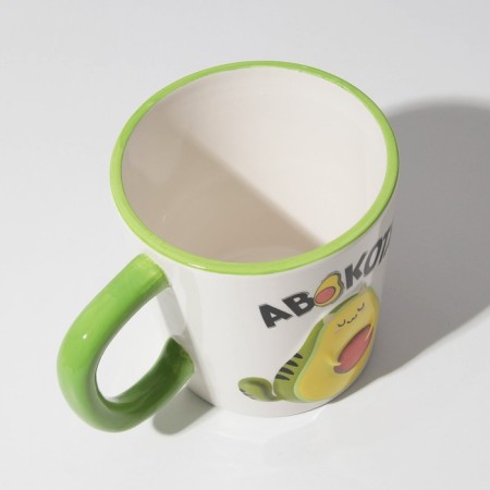 Ceramic mug "Avokotya", 450 ml, white color-3