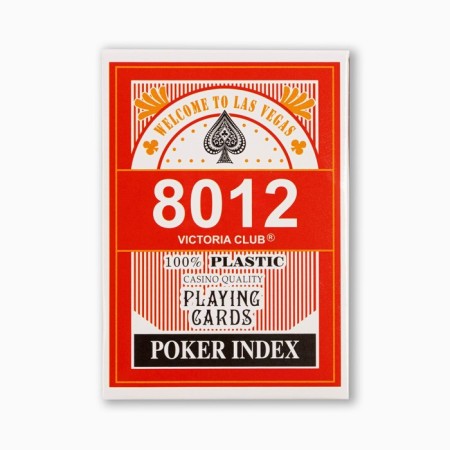 Plastic playing cards "8012", 54 pcs, 28 μm, blue, 6.3 x 8.8 cm-2