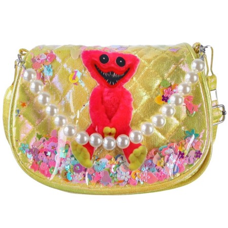 Children's bag on the valve, 6x12x16 cm, adjustable belt, yellow mix-4