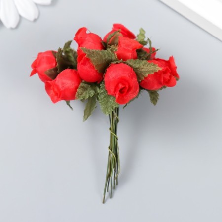 Flowers for decorating "Rose Blanca" red 1 bouquet = 12 colors 10 cm