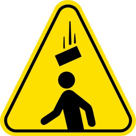 Decorative sign (poster) "Brick above the head" 30x27 cm, plastic