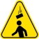 Decorative sign (poster) "Brick above the head" 30x27 cm, plastic