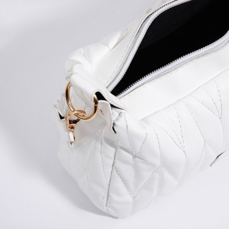 Bag Cross-Bodi with a zipper, white color-8