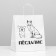 Gift package with jokes, craft "dog and fox", white, 24 x 14 x 30 cm
