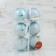 Set of balls plastic D-8 cm, 6 pcs "Adelia" silver-blue