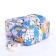 School backpack of textiles on a zipper, 3 pockets, pencil case, blue/multi -colored color