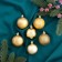 Set of balls plastic D -5 cm, 34 pcs "Christmas tree - snowflakes and peas" gold