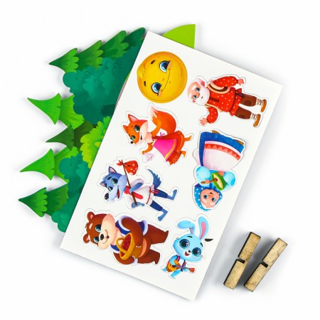 A set of developing magnets. Theater based on the Russian folk tale "Kolobok"-8