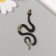 Decor "Black-gold snake" Foamiran, 7 cm (set 6 pcs)