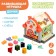 Toy developing logical "house with a pen", light and sound effects, scores, piano, sorter