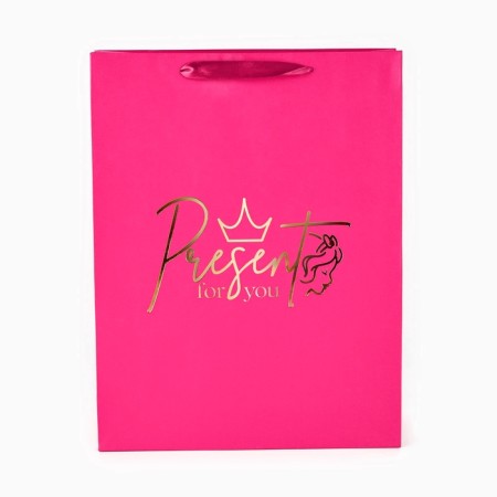 Gift package with embossing "Present", princesses, 31x40x11.5 cm-1