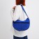 Youth bag with a zipper, blue color