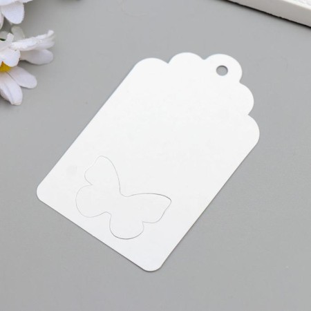 Cardboard Cardboard "Tenderness with a butterfly" white 8x5 cm-1