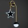 Sconces 2485/2 LED 8W 4000k black and gold 24x46 cm