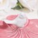 Top for the rings "Bird on a flower", pink-white, 12x6 cm
