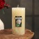 Candle-cylinder aromatic twisted "Jasminovid Madren", 7.5x15 cm