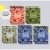 A set of notebooks of 10 pieces, 12 sheets in Calligrata Pixels Calligrata, cover coated cardboard, VD-clip, an offset block, 4 types