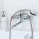 Bath mixer "RMS" SL118-140P, pour 350 mm, shower set, zinc, chromium