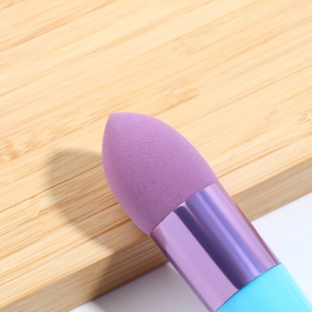 Makeup sponge with a drop “drop”, 10 × 2.5 cm, blue/purple color-2