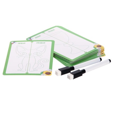 The neuropsychological set of write-stand “draw with two hands. Step 2 ", 20 cards, Masha and the bear 766886-4