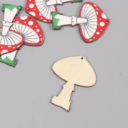 Decor for creativity tree "Muhomor" 4.7x3.6x0.3 cm-1