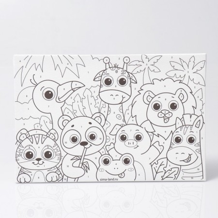 Picture on numbers for children "Bright animals", 20 x 30 cm-3