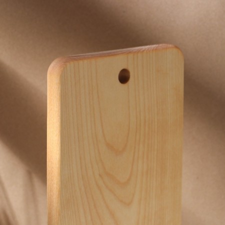 The cutting board with the hole ADELICA, 24 × 15 × 1.8 cm, covered with oil, whole birch-1