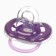 Set: Nipple - Darm with the holder "Penguin", Anatomical +6 months, Purple color