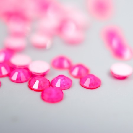 Decor for creativity "Fluorescent rhinestones. Bright pink" set of 144 pcs SS10 - 2.7 mm-1