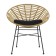 Vetle Round chair, 720 × 600 × 750 mm, artificial rattan, beige color / black