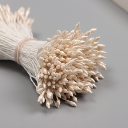 Stamens for artificial flowers gloss "risinki" rice set 360 pcs length 6 cm-2