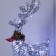 LED figure "silver deer", 35 × 60 × 10 cm, metal, 220 V, glow of white