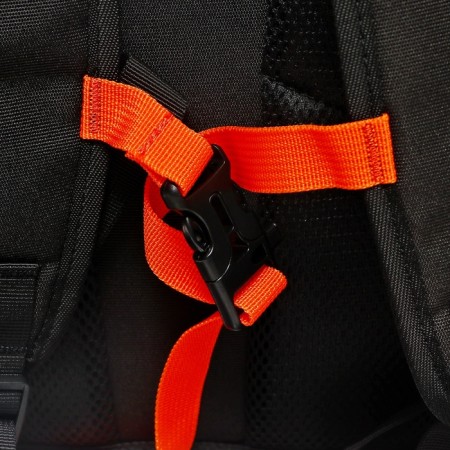 School backpack, 40 x 25 x 22 cm, Grizzly, ergonomic back, laptop department, black/orange-4