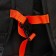 School backpack, 40 x 25 x 22 cm, Grizzly, ergonomic back, laptop department, black/orange
